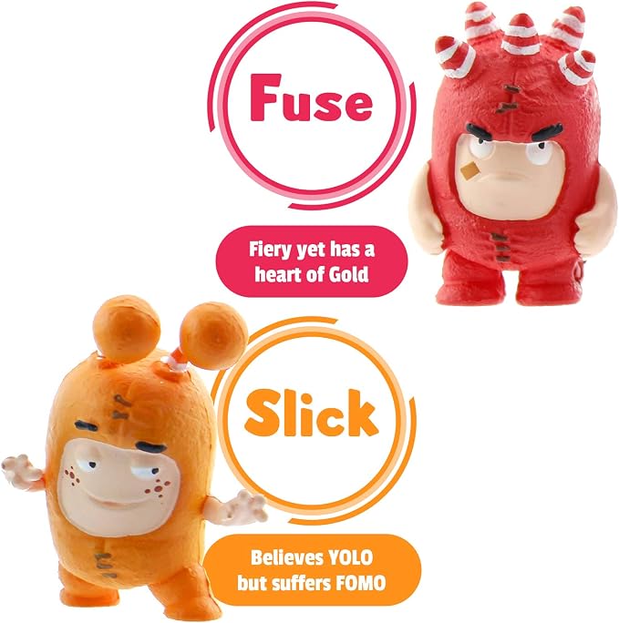 ODDBODS Toy Set of Mini Figurines for Preschool Kids (Ages 3+)