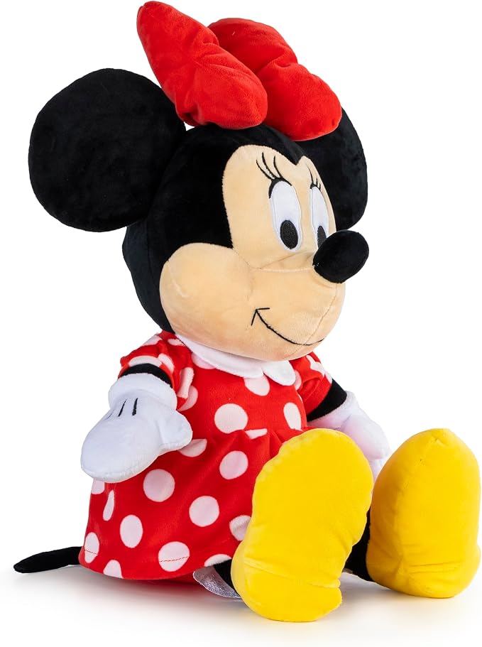 Jay Franco Disney Plush Pillow Buddy - Ultra-Soft Stuffed Character Plushie & Cozy Pillow, Official Licensed Product, 15 Inches, Red - Minnie Mouse