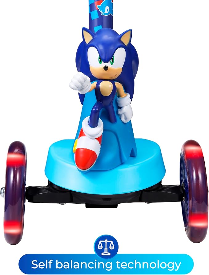 Kick Scooter for Kids, 3 Wheel Self Balancing, Light Up LED Wheels