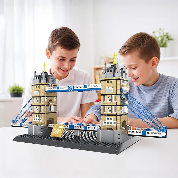 Tower Bridge Building Block Set 969 Pcs London Architecture Building Set for Adults & Teens Historic UK Landmark Model Kit Home Office Desk Decor Display Gift