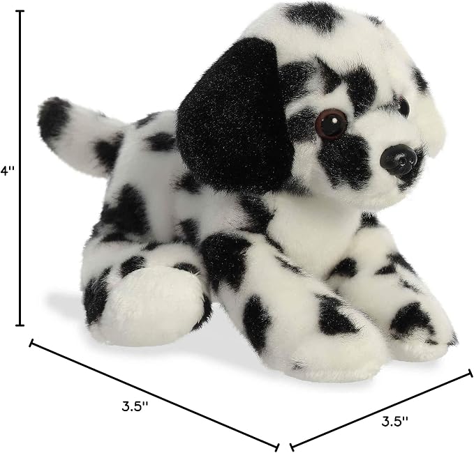 Aurora® Adorable Mini Flopsie™ Dipper Dalmatian™ Stuffed Animal - Mini Companions Ready for Playful Adventures - for Kids All Ages, Toddlers, Adults, and Families - White 8 Inches