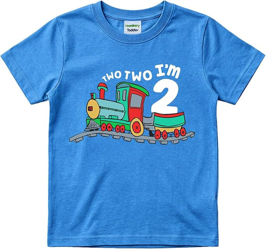 Unordinary Toddler 2nd Birthday Shirt boy Chugga Chugga Two Two Train im 2 Years Old Second Birthday Tshirt