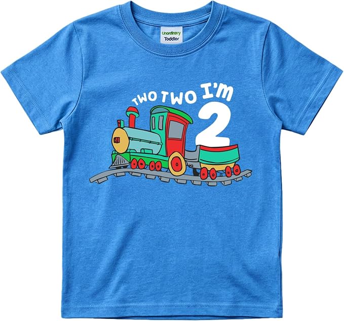 Unordinary Toddler 2nd Birthday Shirt boy Chugga Chugga Two Two Train im 2 Years Old Second Birthday Tshirt