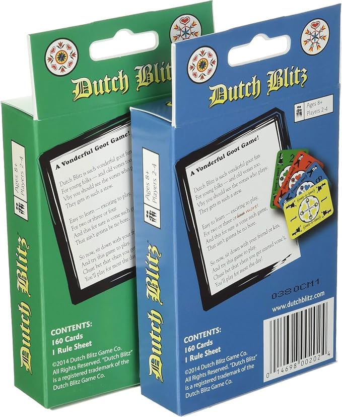 Original Dutch Blitz Card Game and Purple Expansion Pack Bundle with Storage Bag (Orginal)