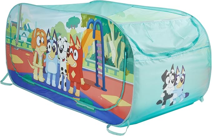 Bluey 2 in 1 Kids Pop Up Play Tent and Twin Bed Tent for Pretend and Imaginative Play