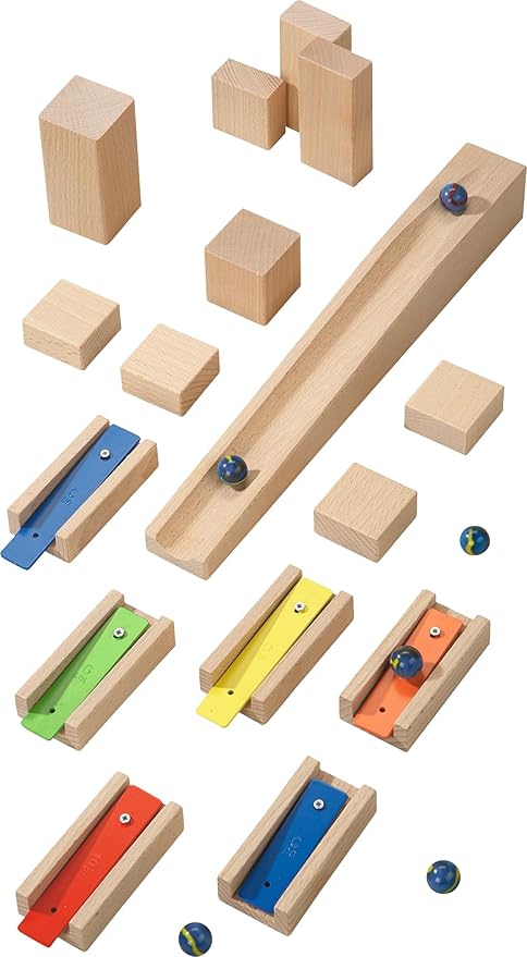 HABA Melodious Building Bricks - Wooden Marble Run Accessory