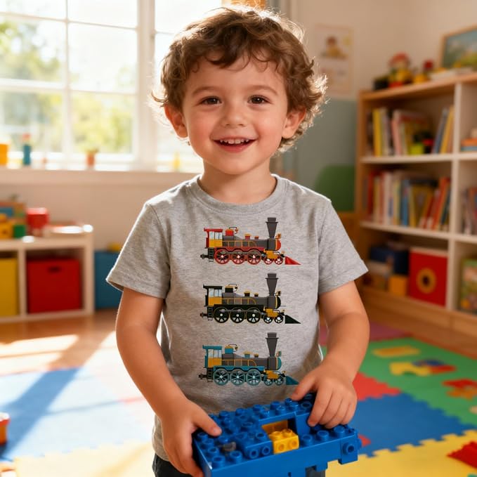 Todder Boys Shirt Kids Trains Bug Retro Nature Cool Tees Tops 2-7 Years