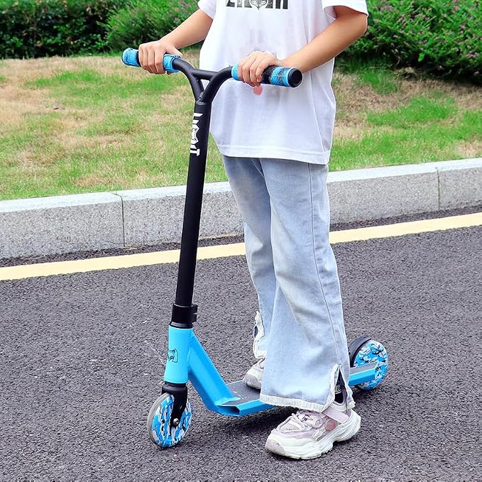 Limit LMT68 Mini Pro Stunt Kick Scooter – Short and Small Freestyle Trick Scooters for Kids Ages 5 Years and Up-Professional Complete BMX Scooter Perfect for Beginners Children Boys and Girls Gifts