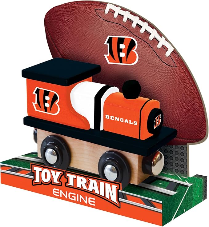 Masterpieces Kids Train Engine - Cincinnati Bengals Wooden Toy, Sports Fan Collectible