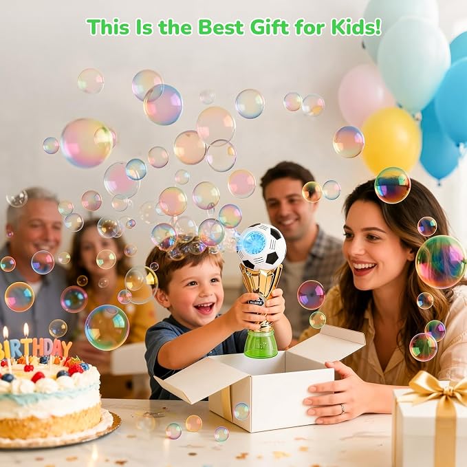 Football-Shaped Bubble Machine, Perfect for Children to Play with Complete with Bubble Machine – The Ideal Toy Bubble Machine for Kids