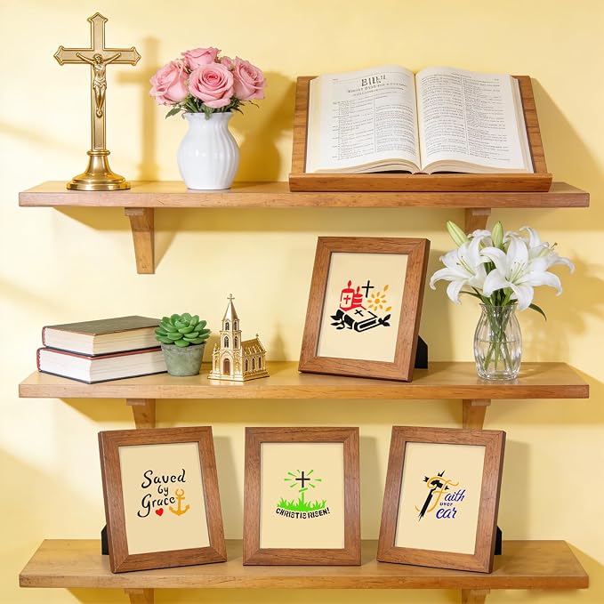 72 PCS 3x3 Inch Religion Christian Stencils for Painting - Religious Jesus Christ Cross Angels God Reusable Painting Templates on Wood, Glass, Fabric, Window Door Decor DIY Decoration