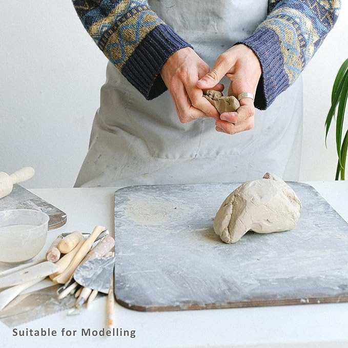 Air Dry Clay 10 LBs, Pottery Modeling Clay for All Purpose Hand Modeling and Throwing, Non-Toxic (White)