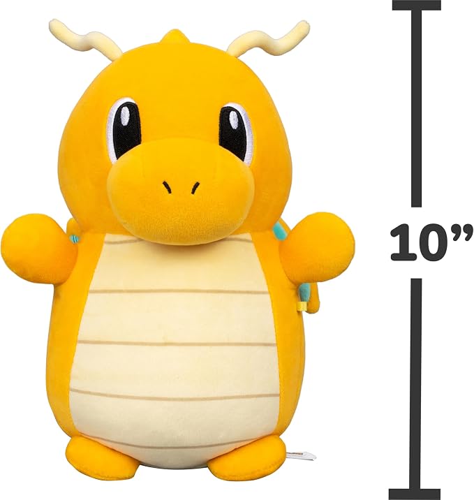 Squishmallows Original Pokémon 10in Dragonite HugMees – Ultrasoft Official Jazwares Plush (Medium-Sized)