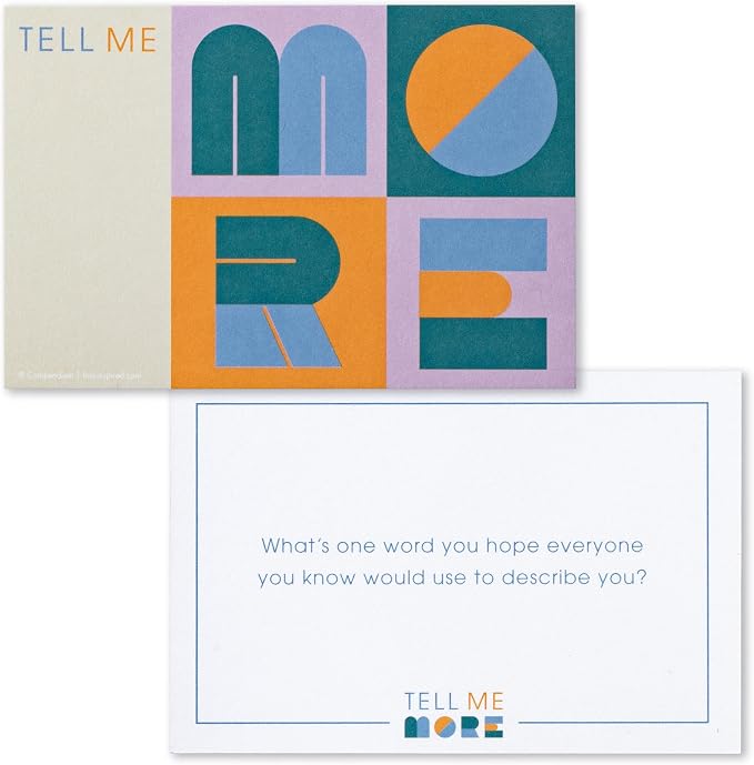Compendium Tell Me More: Icebreaker Edition – A Conversation-Starter Game of 52 Questions to Deepen Connections