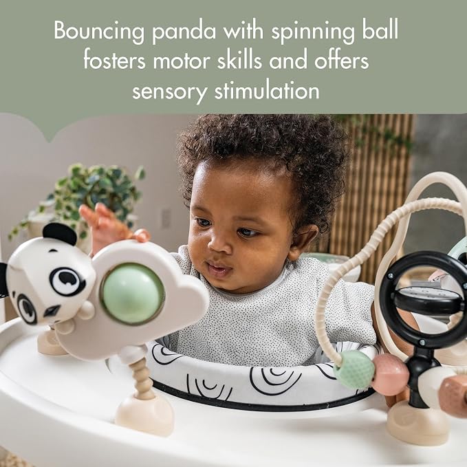 Tiny Love 5-in-1 Here I Grow Stationary Activity Center – Black & White Décor Collection, Black & White