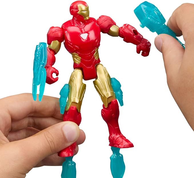 AVENGERS Marvel ActionVerse Iron Man Action Figure & Accessories, 4.5-Inch (11.4 CM) Super Hero Toys & Figures for Kids, Ages 4+