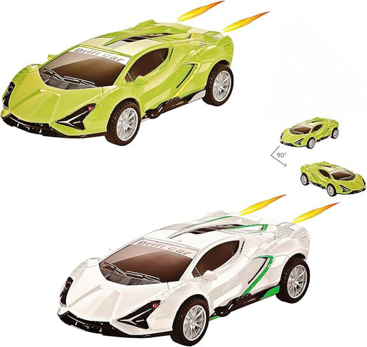 2 Pack Race Cars Pull Back, Push Go Inertial Drift Car Models for Toddlers - 3+ Year Old Toys for Kids Ages 4-8 - Perfect Car Toy Set
