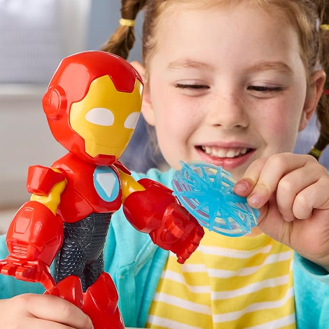 Marvel Iron Man and His Awesome Friends Supersized Iron Man Action Figure, 9-Inch (22.8 CM) Super Hero Toys for Kids, Ages 3+