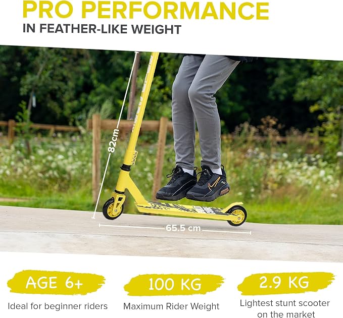 BOLDCUBE Stunt Scooter for Kids Ages 6-12 8-12 Years | Freestyle Pro 360° | Aluminium Deck | ABEC 7 | Micro Crystalized Deck
