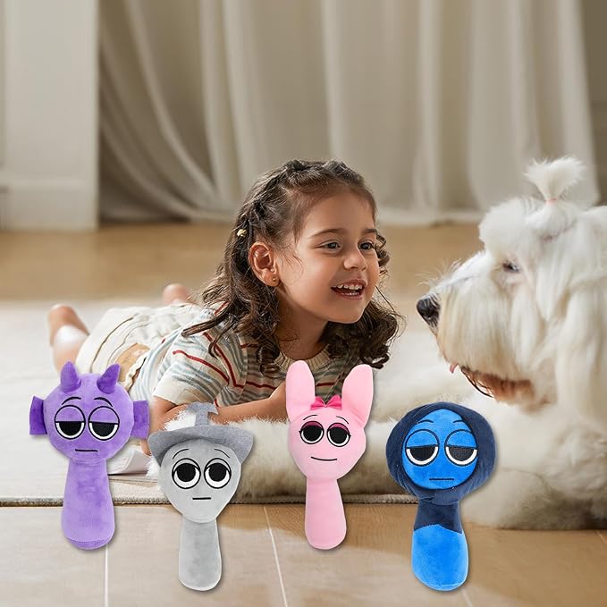 Plush Toys Song Game Plushies Stuffed Plushes Soft and Funs Stuffed Toys Dolls for Fans and Friends Christmas Birthday for Girls Boys (6pcs)