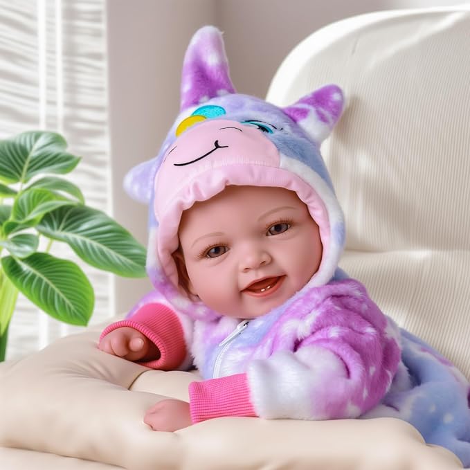 BABESIDE Lightweight Baby Doll Set – 15" Realistic Soft Doll for Girls, Easy to Carry & Hug – Pretend Play & Gift for Kids Age 3+