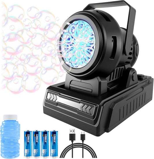 Kizmore Bubble Machine - Rechargeable and Battery Operated Bubble Maker for Kids| Automatic Bubble Blower for Toddlers 1-3| 20000+ Big Bubbles Per Minute for Parties Birthday Wedding