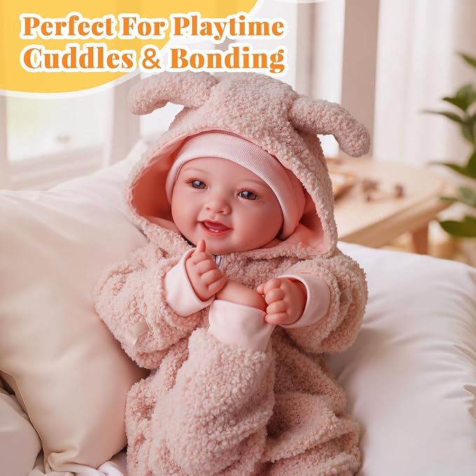 BABESIDE Baby Dolls, 17inch Large Realistic Cute Soft Body Baby Doll Real Life Baby Dolls with Accessories for 3+ Year Old Girls Gifts, Pretend Play, Collection