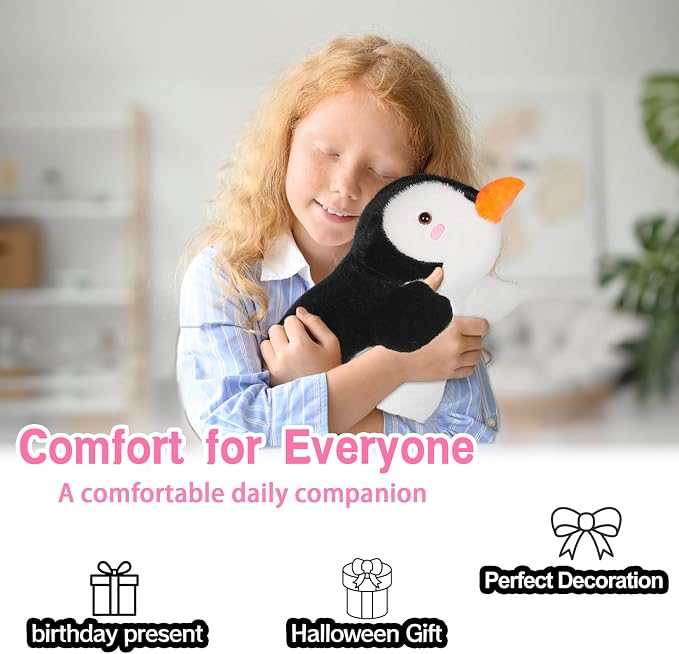 CSVBTRF Weighted Stuffed Animal, 4.2 lbs 19" Penguin Plush Hugging Pillow for Kids Gift - Penguin Stuffed Animal Gifts for Kids Boys and Girls