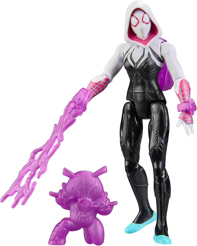 SPIDER-MAN Marvel ActionVerse Ghost-Spider Action Figure & Accessories, 4.5-Inch (11.4 CM) Super Hero Toys & Figures for Kids, Ages 4+