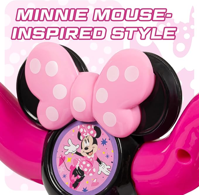 Huffy Disney Minnie Mouse 6V Quad Ride-On, Ages 1.5–3, Easy Push-Button Drive, Stable 4-Wheel Design, Toddler-Friendly Speed