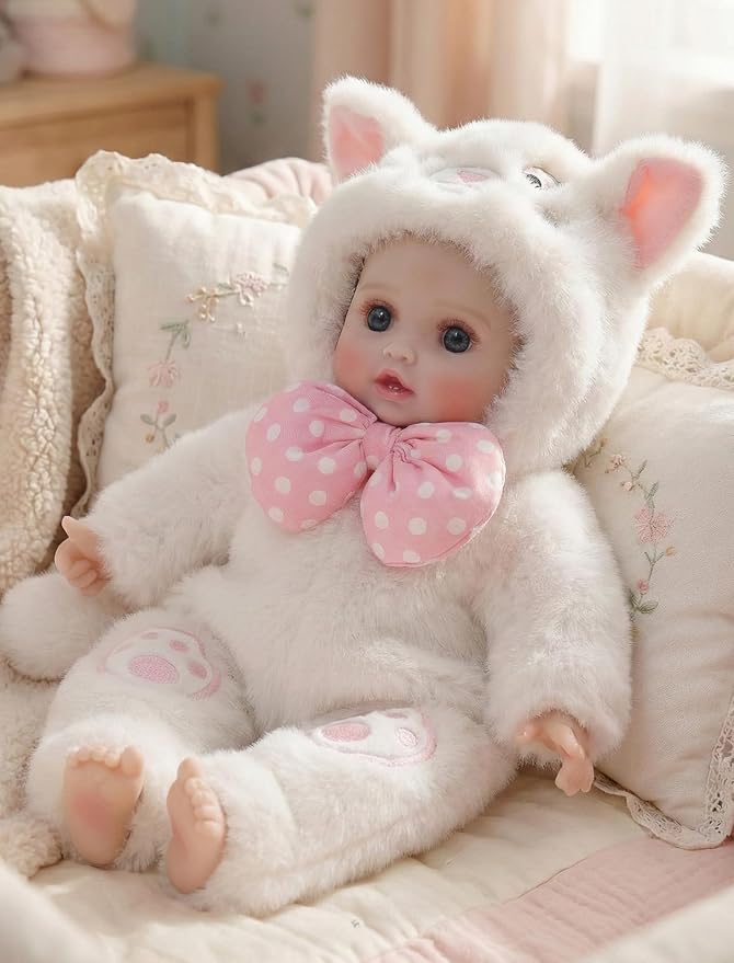 Baby Dolls, 15 Inch Realistic Soft Body Baby Doll Real Life Baby Dolls with Accessories, for 3+ Year Old Girls, Pretend Play, Collection, Gift-Ready (White)
