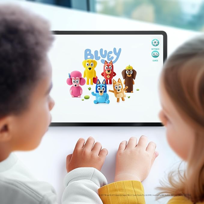 HEY CLAY Bluey & Friends - Air-Drying Clay for Kids - Arts and Crafts Creative Modeling Clay Kit Children Ages 4-8 (Bingo)
