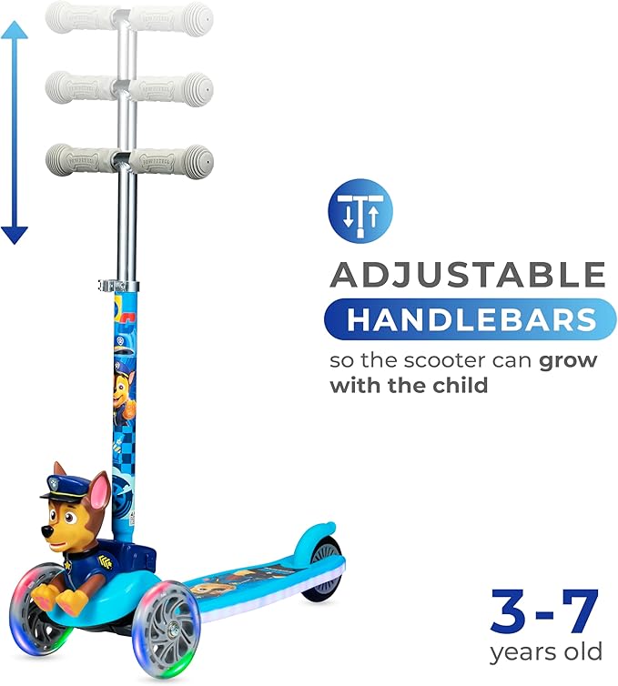 Kick Scooter for Kids, 3 Wheel Self Balancing, Light Up LED Wheels
