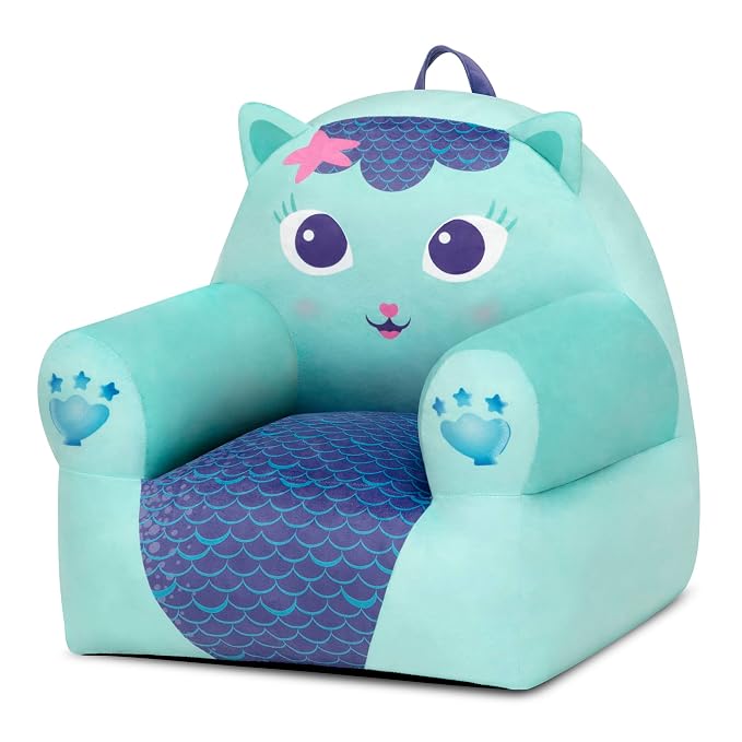 Delta Children - Gabby's Dollhouse Cozee Buddy Kids Chair, Blue