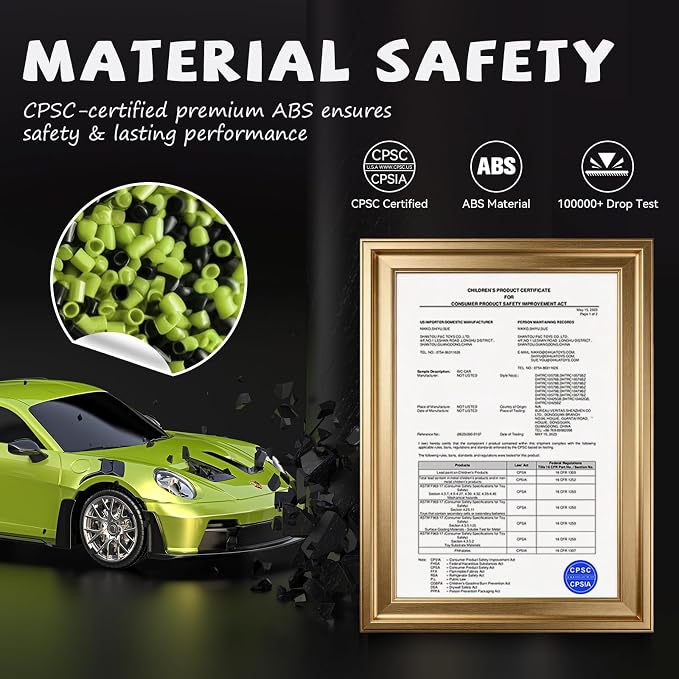 AEROQUEST Remote Control Car Porsche 911 GT3 RS, Officially Licensed 1:16 Scale 2.4GHz RC Sports Car with LED Headlights, 12KM/H Toy Vehicle, Gift for Boys & Girls 3-12