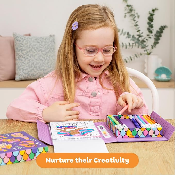 Tiger Tribe: Unicorn Dreaming Color by Numbers - Fun Coloring Activity Set for Kids 4+, Early Numeracy Skills, Includes Markers, Portable, Great Gift Idea