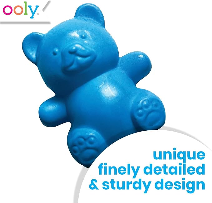 OOLY Cuddly Cubs Bear Finger Crayons for Toddlers - Set of 6 Bear Shaped Crayons, 6 Colors, Easy Grip, Non-Toxic, Ages 3+