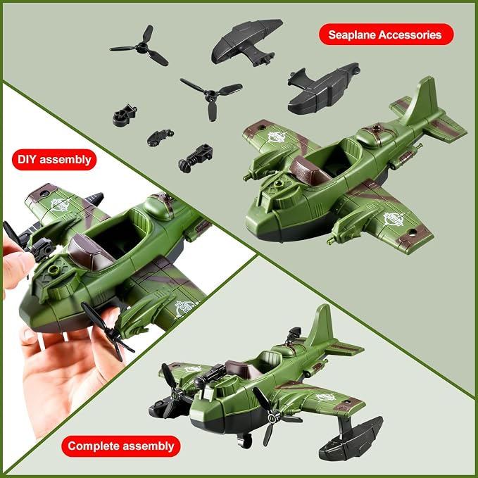 58-in-1 Army Men Toys for Boys 4-7 6-8 8-12, Military Truck/Helicopter/Kayak Boat/Motorcycle/Army Men Action Figures/Weapon Gears, Army Toys for Boys Kids Birthday Gifts Party Favors