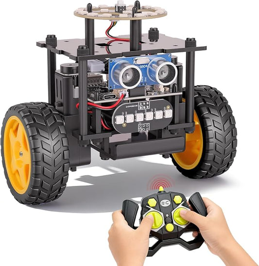Smart Robot Car Kit Toys for Kids Ages 8-12 12-16, Remote Control Building Robotics Kit, STEM Educational Science Kit Gifts for Teen Boys Girls 8-13 14 15 16 Year Old