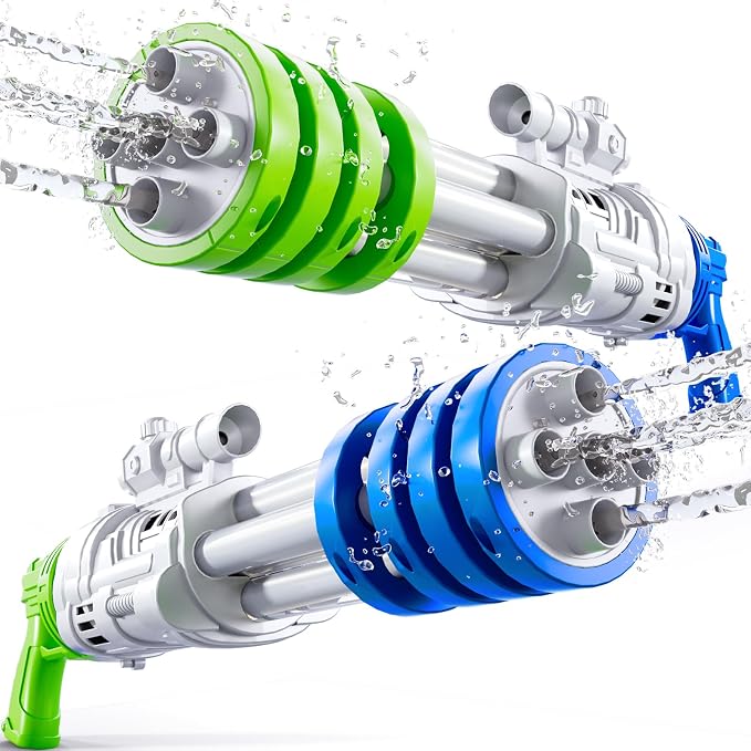 2 Pack Large Water Guns for Kids, Soaker Squirt Water Gun Toys, Beach Backyard Party Play Game Activities, Outdoor Swimming Water Pool Guns Birthday Gifts Toy for Kid Adults Ages 4-8 8-12