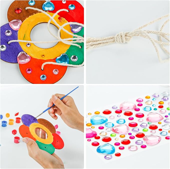 Gooidea Kids Arts and Crafts Bird Feeders for Outside, 2-Pack DIY Wooden Paint Kits Outdoor Toys Holiday Crafts for Boys & Girls Age 3-5 4-8 8-12