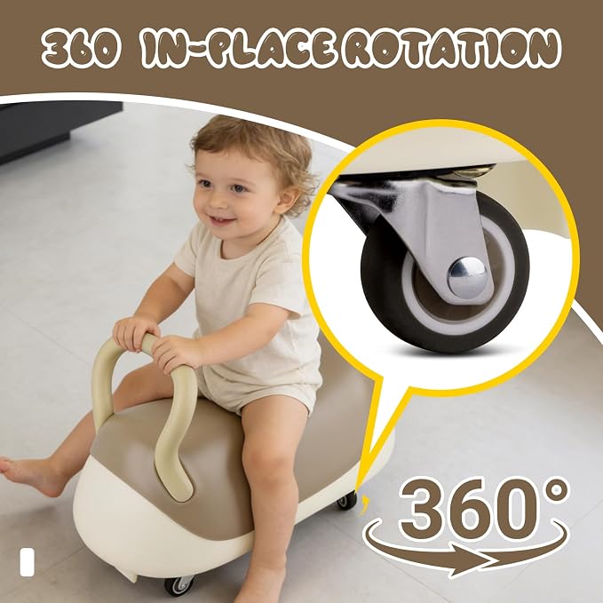 Sumsoltic Toddler Balance Ride-On Toys, Kids Wiggle Car with Quiet PU Wheels & Anti-Tip Design for Age 1-3