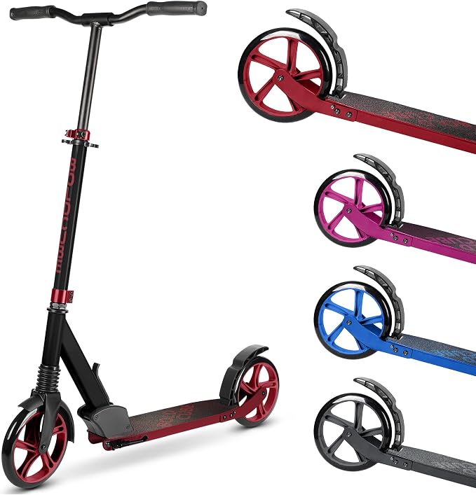 BOLDCUBE Big 2 Wheeler | Scooter for Kids & Teens Ages 7+ Years | Play & Commute | Front Suspension Fit with 200MM Wheels | Height Adjustable 86 to 111 cm
