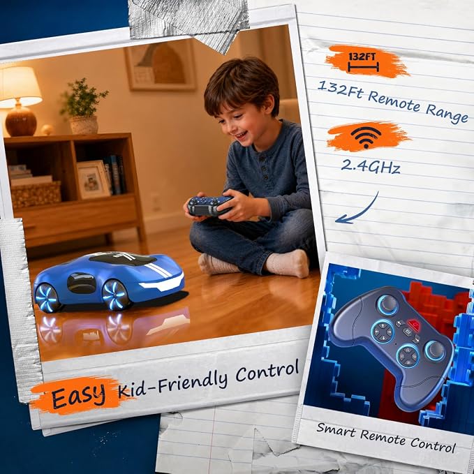 AEROQUEST Gesture Sensing Remote Control Car for Kids Gift | Remote Control Stunt Drift USB-C Charging Light Spray Sound Gesture Sensing Spotrs Birthday Holiday Gifts 2.4GHz 4WD