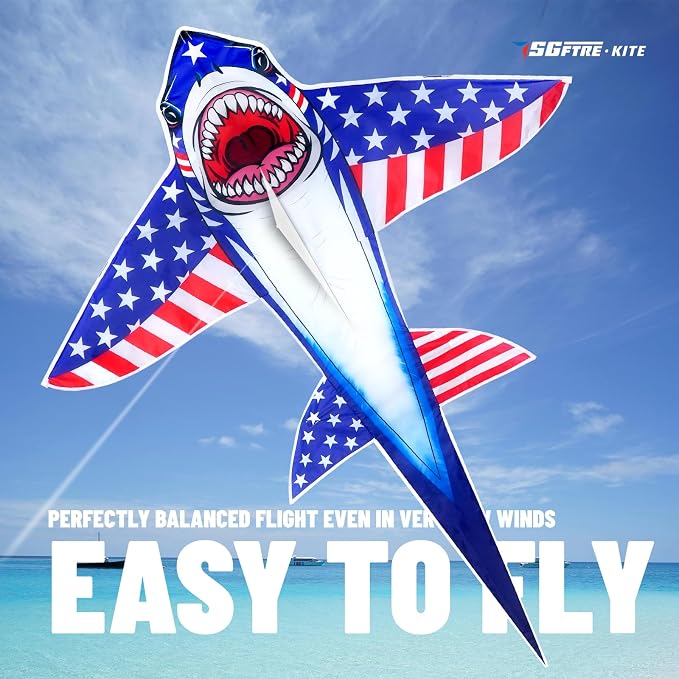 SGftre Complete Kite with Handle, Line & Accessories,Easy to Fly for Kids & Adults, Perfect for Beach, Park, Family Outdoor Activities