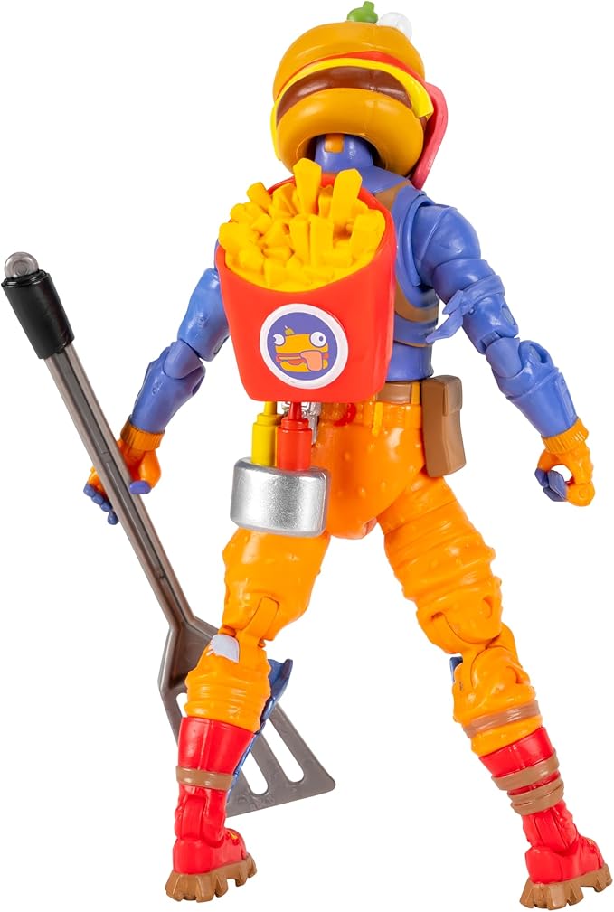 Fortnite Legendary Beef Boss - 6-inch Articulated Figure with Harvesting Tool, Back Bling, and Code for Bonus Virtual Item