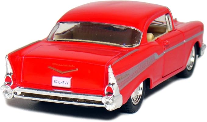 KiNSMART 1957 Chevy Bel Air Coupe 1:40 Scale 5" Die Cast Metal Classic Toy Car (4Set)