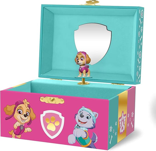 Paw Patrol Jewelry Box for Girls Musical Jewelry Box with Spinning Skye Figurine, Paw Patrol Toys for Kids Ages 3-5