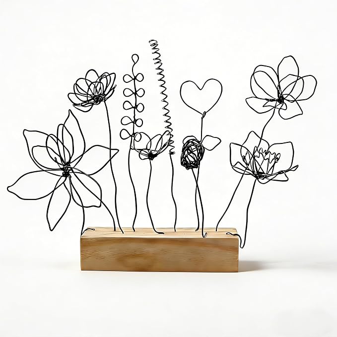 BoFUN Easy Wire Flower Crafts Kit for Teens& Adults, DIY Art Hobbies Metal Flower Making Set for Women, Creative Handmade Craft Supplies for Home Decor, Party, Mom Birthday Gift (Antique)