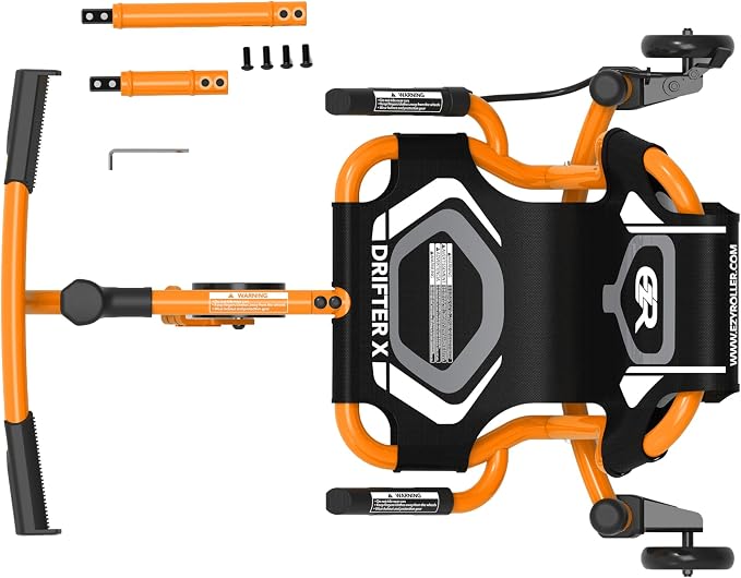 EzyRoller Drifter X Ride On Toy for Kids, Ages 4-12, Up to 154 lbs - Orange